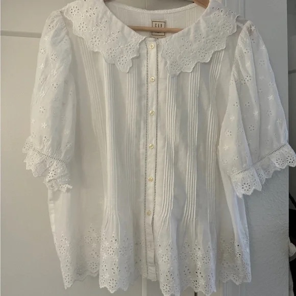 LWD Women's White Lace Blouse - Picture 1 of 3